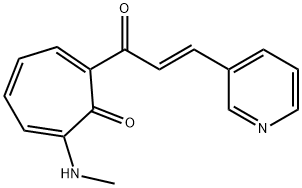 2-(methylamino)-7-[3-(3-pyridinyl)acryloyl]-2,4,6-cycloheptatrien-1-one Structure