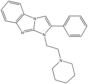 2-phenyl-1-[2-(1-piperidinyl)ethyl]-1H-imidazo[1,2-a]benzimidazole 구조식 이미지