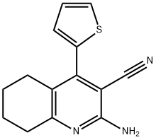 2-amino-4-(2-thienyl)-5,6,7,8-tetrahydro-3-quinolinecarbonitrile Structure