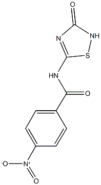 4-nitro-N-(3-oxo-2,3-dihydro-1,2,4-thiadiazol-5-yl)benzamide 구조식 이미지