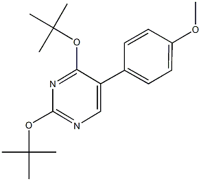 2,4-ditert-butoxy-5-(4-methoxyphenyl)pyrimidine 구조식 이미지