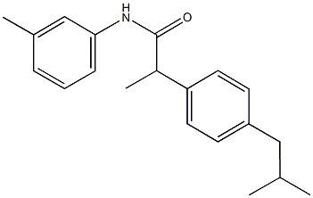 2-(4-isobutylphenyl)-N-(3-methylphenyl)propanamide Structure