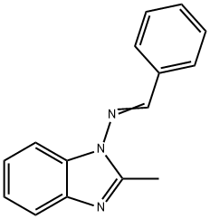 N-benzylidene-N-(2-methyl-1H-benzimidazol-1-yl)amine 구조식 이미지