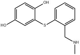 2-({2-[(methylamino)methyl]phenyl}sulfanyl)-1,4-benzenediol Structure