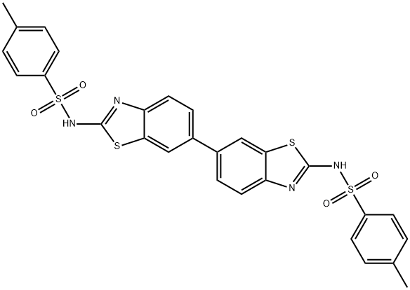 6,6'-bis(2-{[(4-methylphenyl)sulfonyl]amino}-1,3-benzothiazole) Structure