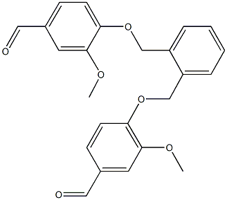 4-({2-[(4-formyl-2-methoxyphenoxy)methyl]benzyl}oxy)-3-methoxybenzaldehyde Structure
