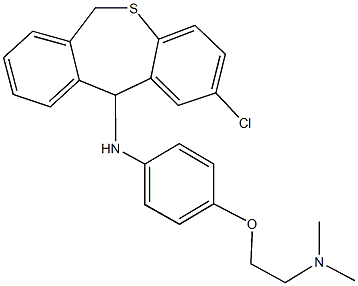 N-(2-chloro-6,11-dihydrodibenzo[b,e]thiepin-11-yl)-N-{4-[2-(dimethylamino)ethoxy]phenyl}amine 구조식 이미지