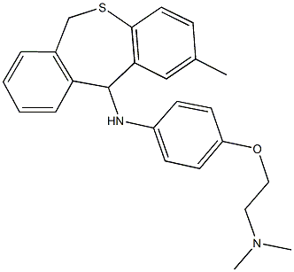 N-{4-[2-(dimethylamino)ethoxy]phenyl}-N-(2-methyl-6,11-dihydrodibenzo[b,e]thiepin-11-yl)amine Structure