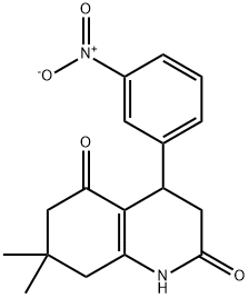 4-{3-nitrophenyl}-7,7-dimethyl-4,6,7,8-tetrahydro-2,5(1H,3H)-quinolinedione Structure