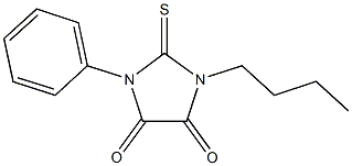1-butyl-3-phenyl-2-thioxoimidazolidine-4,5-dione Structure