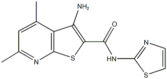 3-amino-4,6-dimethyl-N-(1,3-thiazol-2-yl)thieno[2,3-b]pyridine-2-carboxamide Structure