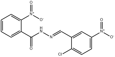 N'-{2-chloro-5-nitrobenzylidene}-2-nitrobenzohydrazide 구조식 이미지