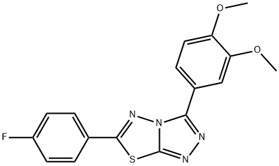 3-(3,4-dimethoxyphenyl)-6-(4-fluorophenyl)[1,2,4]triazolo[3,4-b][1,3,4]thiadiazole 구조식 이미지