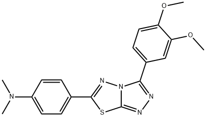 4-[3-(3,4-dimethoxyphenyl)[1,2,4]triazolo[3,4-b][1,3,4]thiadiazol-6-yl]-N,N-dimethylaniline Structure