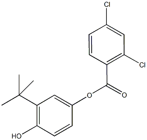 3-tert-butyl-4-hydroxyphenyl 2,4-dichlorobenzoate 구조식 이미지