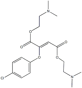 bis[2-(dimethylamino)ethyl] 2-(4-chlorophenoxy)-2-butenedioate 구조식 이미지