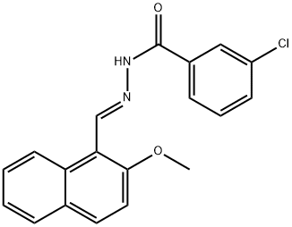 3-chloro-N'-[(2-methoxy-1-naphthyl)methylene]benzohydrazide Structure