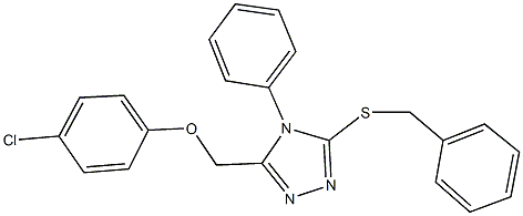 3-(benzylsulfanyl)-5-[(4-chlorophenoxy)methyl]-4-phenyl-4H-1,2,4-triazole Structure