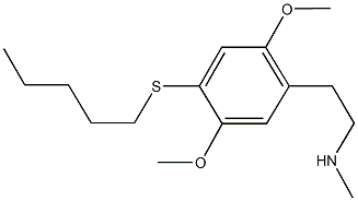 2-[2,5-dimethoxy-4-(pentylsulfanyl)phenyl]-N-methylethanamine Structure