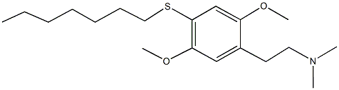 2-[4-(heptylsulfanyl)-2,5-dimethoxyphenyl]-N,N-dimethylethanamine 구조식 이미지