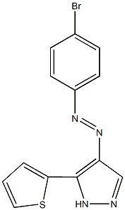 4-[(4-bromophenyl)diazenyl]-5-thien-2-yl-1H-pyrazole 구조식 이미지