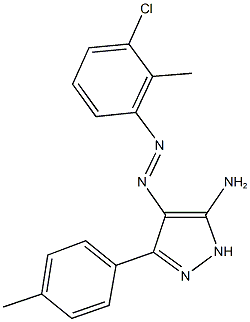 4-[(3-chloro-2-methylphenyl)diazenyl]-3-(4-methylphenyl)-1H-pyrazol-5-ylamine Structure
