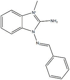 2-amino-3-(benzylideneamino)-1-methyl-3H-benzimidazol-1-ium 구조식 이미지