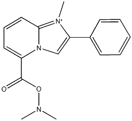 5-{[(dimethylamino)oxy]carbonyl}-1-methyl-2-phenylimidazo[1,2-a]pyridin-1-ium 구조식 이미지