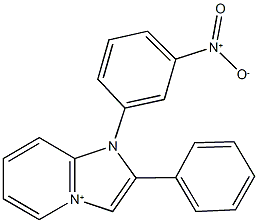 1-(3-nitrophenyl)-2-phenyl-1H-imidazo[1,2-a]pyridin-4-ium 구조식 이미지