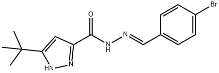 N'-(4-bromobenzylidene)-3-tert-butyl-1H-pyrazole-5-carbohydrazide Structure