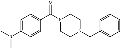 N-{4-[(4-benzyl-1-piperazinyl)carbonyl]phenyl}-N,N-dimethylamine 구조식 이미지