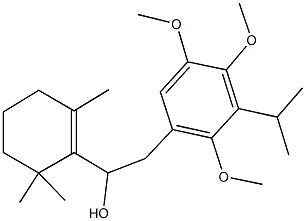 2-(3-isopropyl-2,4,5-trimethoxyphenyl)-1-(2,6,6-trimethyl-1-cyclohexen-1-yl)ethanol Structure