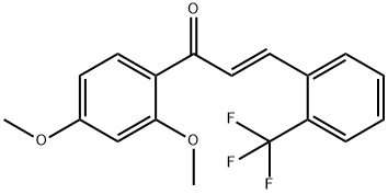 1-(2,4-dimethoxyphenyl)-3-[2-(trifluoromethyl)phenyl]-2-propen-1-one 구조식 이미지