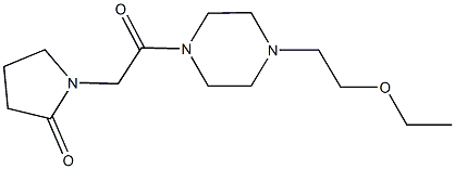 1-{2-[4-(2-ethoxyethyl)-1-piperazinyl]-2-oxoethyl}-2-pyrrolidinone Structure