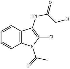 N-(1-acetyl-2-chloro-1H-indol-3-yl)-2-chloroacetamide Structure