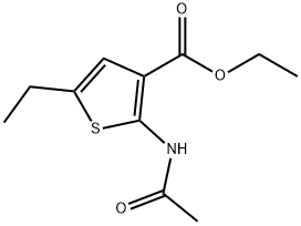 ethyl 2-(acetylamino)-5-ethyl-3-thiophenecarboxylate 구조식 이미지