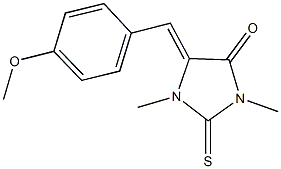 5-(4-methoxybenzylidene)-1,3-dimethyl-2-thioxo-4-imidazolidinone Structure