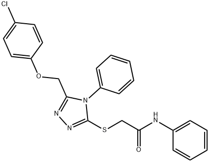 2-({5-[(4-chlorophenoxy)methyl]-4-phenyl-4H-1,2,4-triazol-3-yl}sulfanyl)-N-phenylacetamide Structure