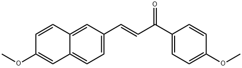 3-(6-methoxy-2-naphthyl)-1-(4-methoxyphenyl)-2-propen-1-one 구조식 이미지