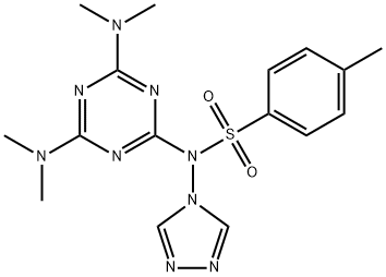 N-[4,6-bis(dimethylamino)-1,3,5-triazin-2-yl]-4-methyl-N-(4H-1,2,4-triazol-4-yl)benzenesulfonamide Structure