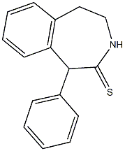 1-phenyl-1,3,4,5-tetrahydro-2H-3-benzazepine-2-thione 구조식 이미지