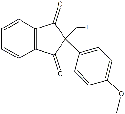 2-(iodomethyl)-2-(4-methoxyphenyl)-1H-indene-1,3(2H)-dione 구조식 이미지