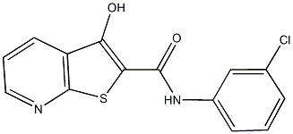 N-(3-chlorophenyl)-3-hydroxythieno[2,3-b]pyridine-2-carboxamide 구조식 이미지