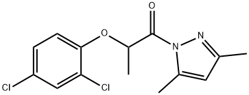 1-[2-(2,4-dichlorophenoxy)propanoyl]-3,5-dimethyl-1H-pyrazole 구조식 이미지