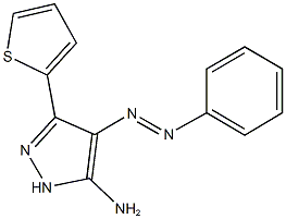 4-(phenyldiazenyl)-3-thien-2-yl-1H-pyrazol-5-amine 구조식 이미지