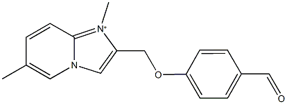 2-[(4-formylphenoxy)methyl]-1,6-dimethylimidazo[1,2-a]pyridin-1-ium Structure
