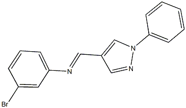 N-(3-bromophenyl)-N-[(1-phenyl-1H-pyrazol-4-yl)methylene]amine 구조식 이미지