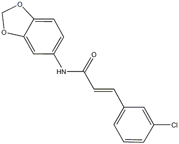 N-(1,3-benzodioxol-5-yl)-3-(3-chlorophenyl)acrylamide Structure