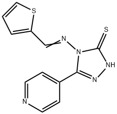 5-(4-pyridinyl)-4-[(2-thienylmethylene)amino]-2,4-dihydro-3H-1,2,4-triazole-3-thione Structure