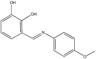 3-{[(4-methoxyphenyl)imino]methyl}-1,2-benzenediol 구조식 이미지